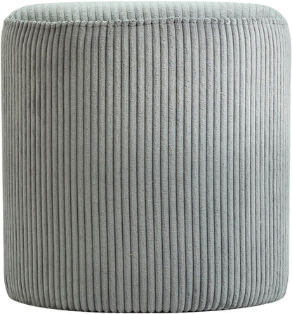 Roy - Round Microsuede Ottoman / Stool