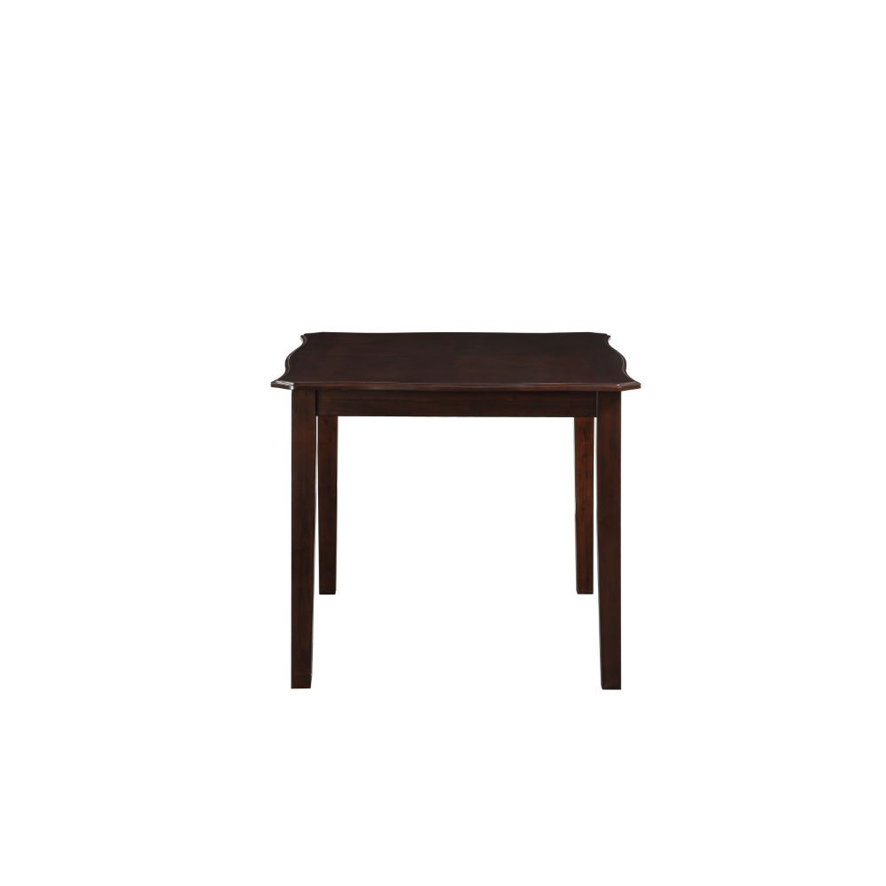 Ingeborg - 5 Piece Dining Set - Black Synthetic Leather & Espresso