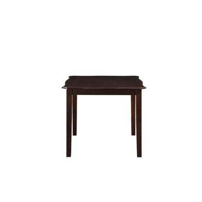 Ingeborg - 5 Piece Dining Set - Black Synthetic Leather & Espresso