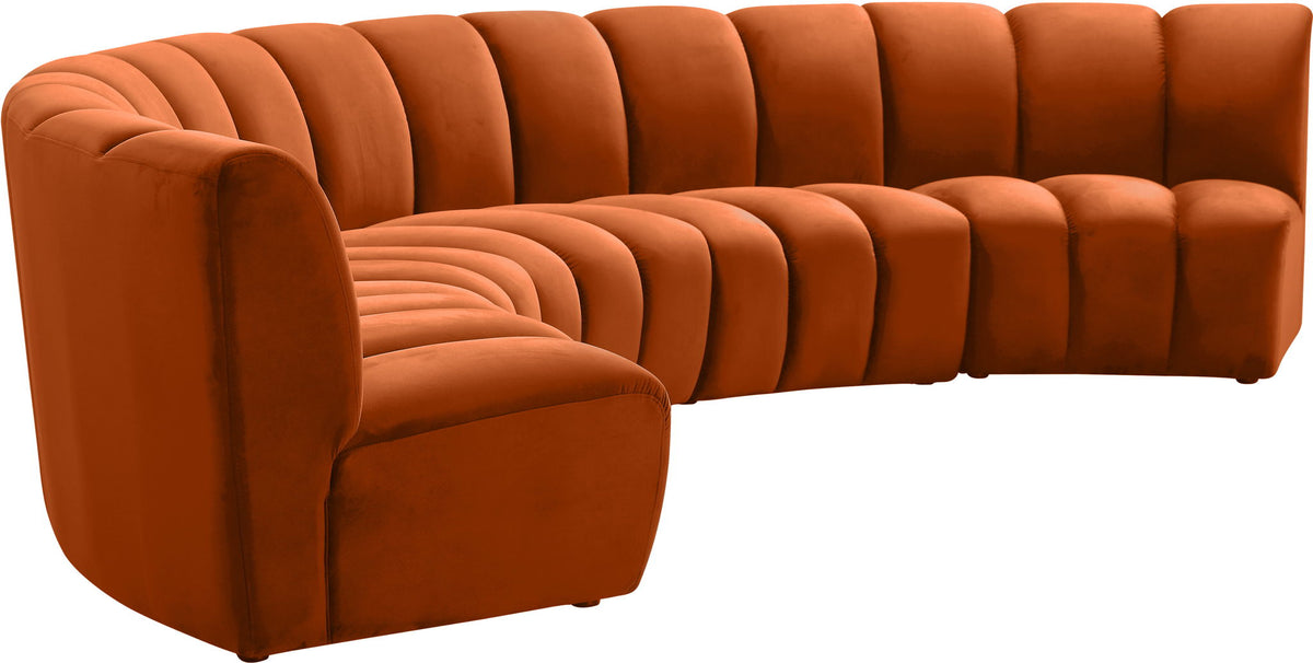 Infinity - 5 Piece Velvet Modular Sectional