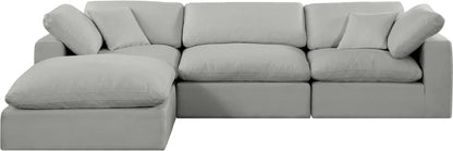 Comfy - 4 Piece Linen Fabric Modular Sectional With Chaise