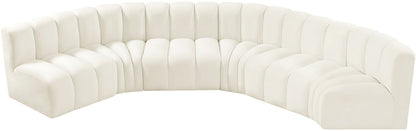 Arc - Velvet 6 Piece U-Shaped Modular Sofa