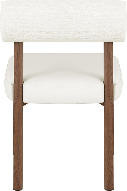 Paramo - Chenille Fabric and Vegan Leather Upholstered Dining Chair