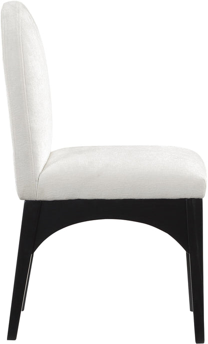 Waldorf - Chenille Dining Side Chair With Black Legs