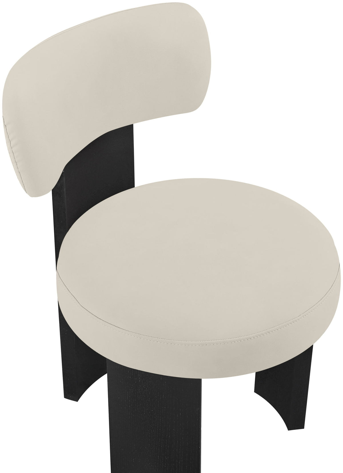 Atelier - Vegan Leather Upholstered Dining Chair (Set of 2) - Black Frame