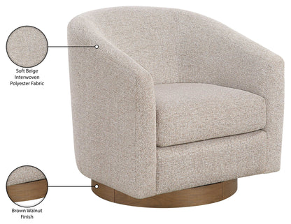 Modra - Performance Fabric Upholstered Swivel Accent Chair
