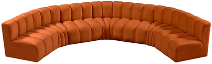 Arc - Velvet 7 Piece U-Shaped Modular Sofa