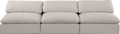 Comfy - Linen Modular Armless Sofa 3 Seats