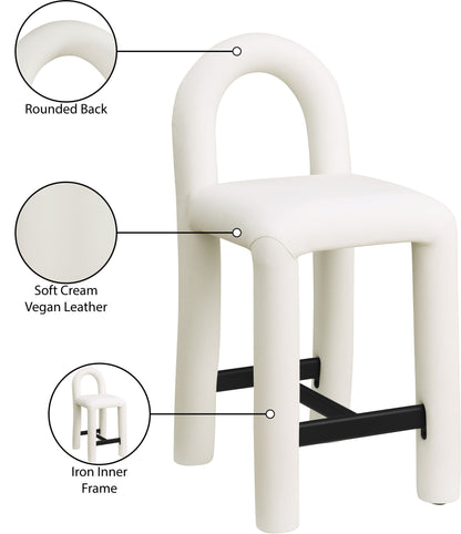 Amari - Faux Leather Stool