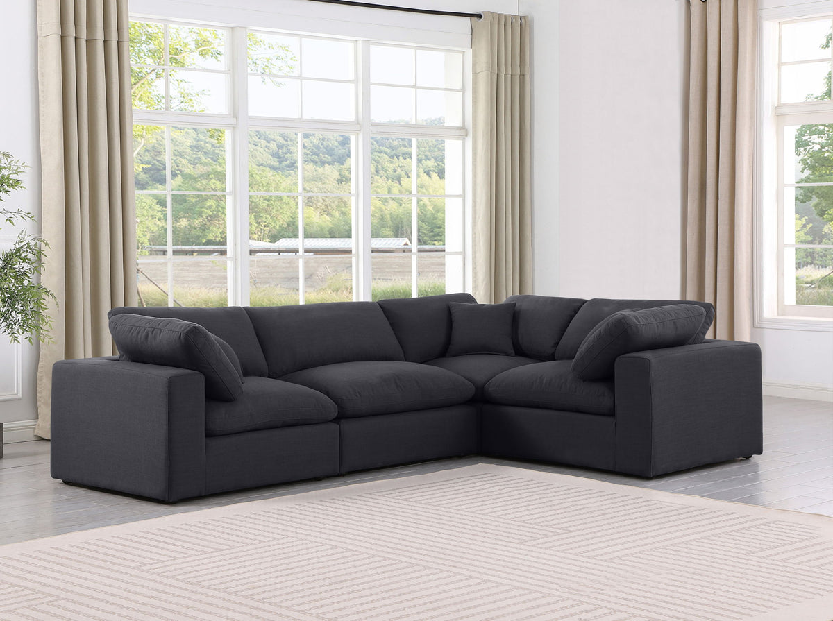 Comfy - 4 Piece Linen Fabric Modular Sectional