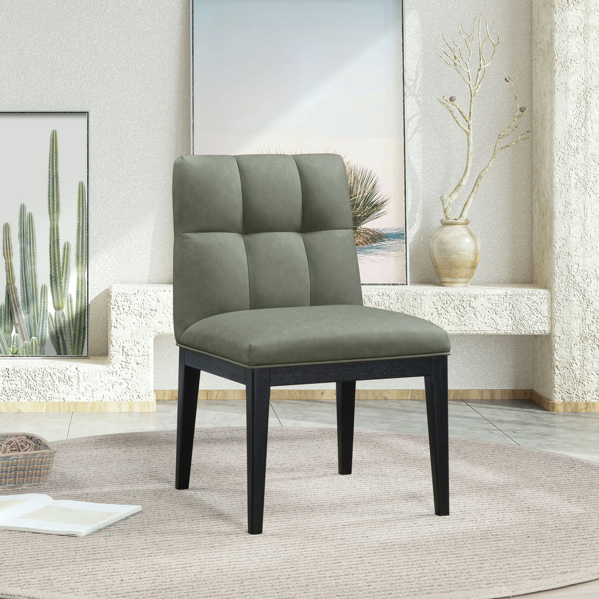 Adrian - Dining Side Chair (Set of 2) - Black Legs