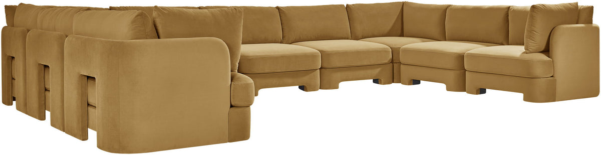 Hammond - Velvet Performance Fabric Upholstered 9 Piece Sectional