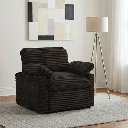 Collins Upholstered Power Recliner Chair Chocolate Brown