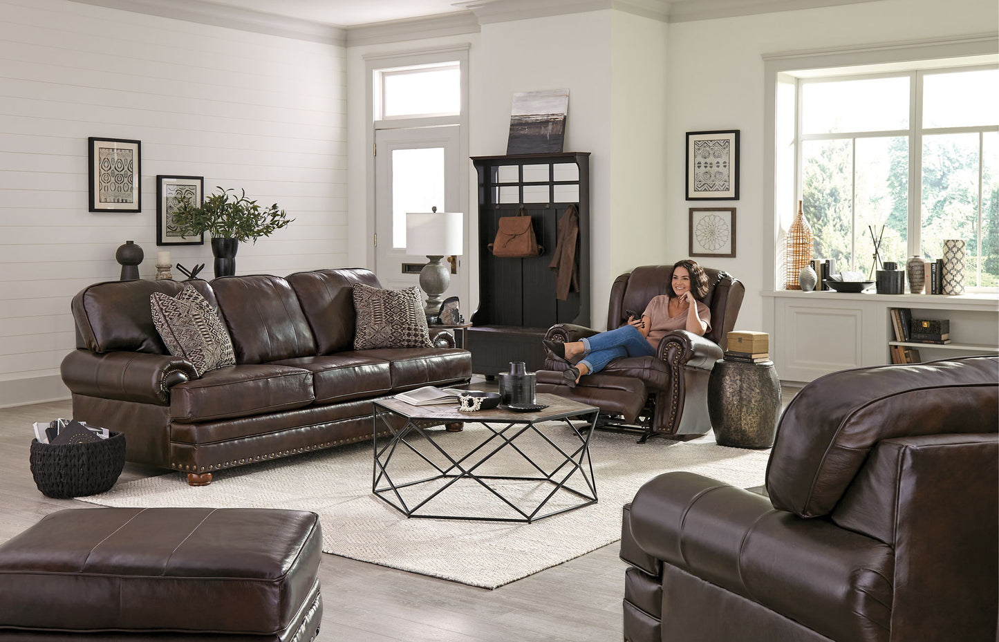 Roberto - Leather Sofa - Cocoa