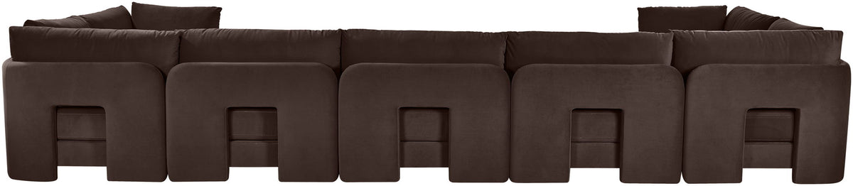 Hammond - Velvet Performance Fabric Upholstered 7 Piece U-Shaped Sectional