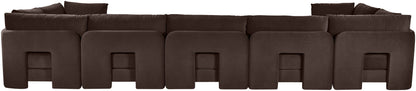 Hammond - Velvet Performance Fabric Upholstered 7 Piece U-Shaped Sectional