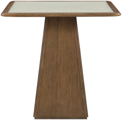 Atrium - Glass Top And Wood Base Dining Table