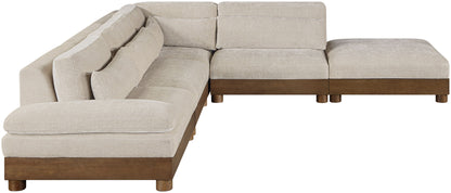 Turin - Chenille Fabric Upholstered Modular Sectional - Taupe