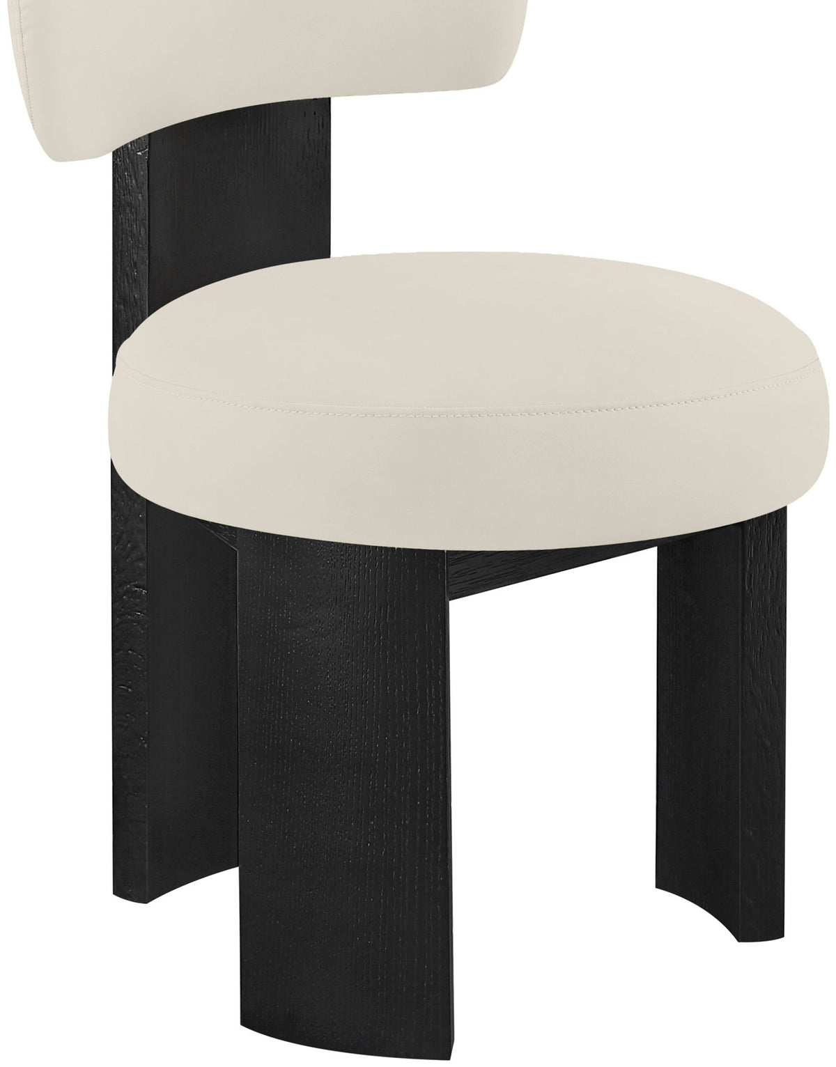 Atelier - Vegan Leather Upholstered Dining Chair (Set of 2) - Black Frame