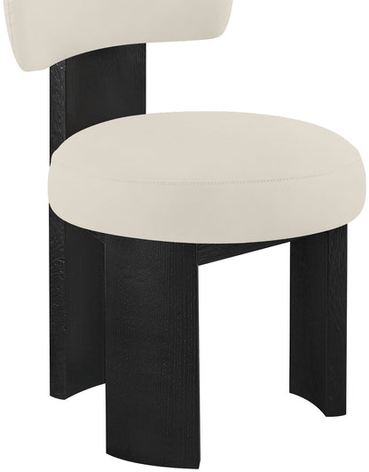 Atelier - Vegan Leather Upholstered Dining Chair (Set of 2) - Black Frame