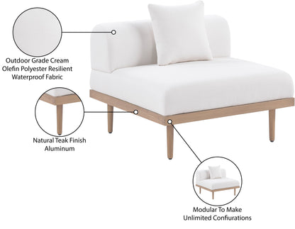 Laguna - Resilient Water Resistant Fabric Upholstered Outdoor Patio Modular Armless Chair