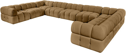Orin - Velvet Performance Fabric Upholstered 9 Piece Sectional