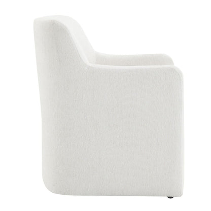 Cafell - Arm Chair With Swivel Casters - Cream