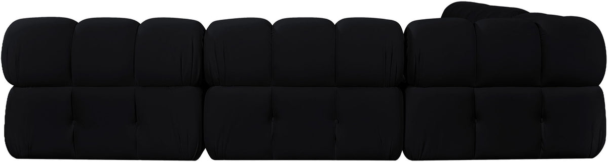 Orin - Velvet Fabric 5 Piece Modular Sectional