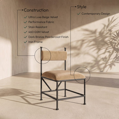 Monarch - Velvet Dining Chair (Set of 2)