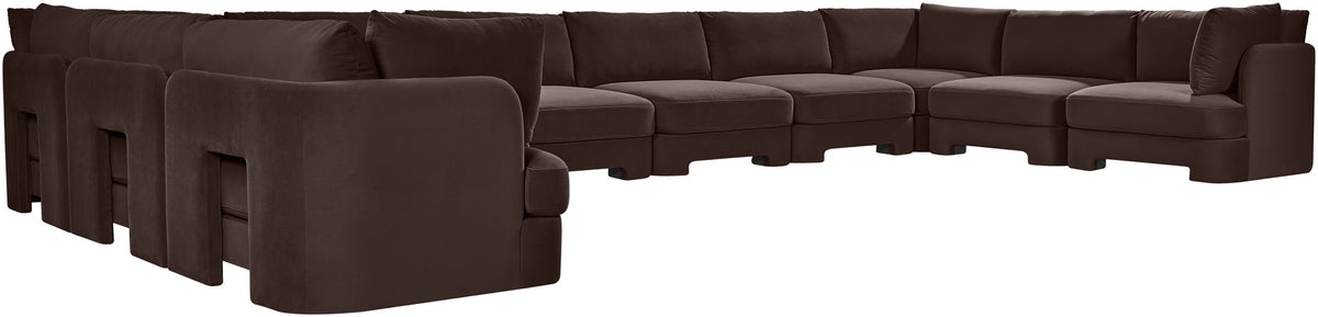 Hammond - Velvet Performance Fabric Upholstered 10 Piece Sectional