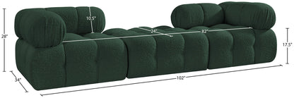 Ames - 3 Piece Boucle Modular Sofa With 1 Backless Seat