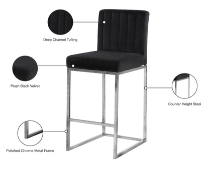 Giselle - Stool with Chrome Legs