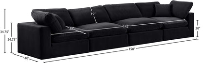 Comfy - Velvet Modular Sofa 4 Seats