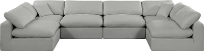 Comfy - 6 Piece Linen Modular Armless Sectional