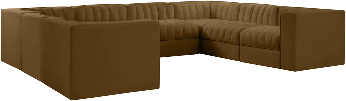 Rummi - Velvet Performance Fabric Upholstered Modular Sectional