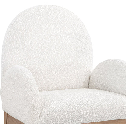 Waldorf - Boucle Dining Arm Chair With Natural Legs