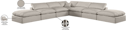 Comfy - 7 Piece Linen Modular Corner Sectional