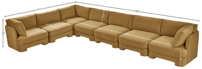 Hammond - Velvet Performance Fabric Upholstered 7 Piece Sectional