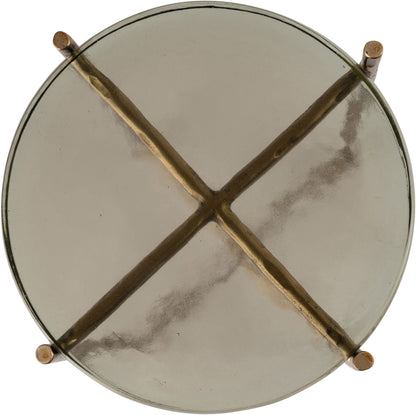 Vetra - Iron Base Bunching End Table - Brass