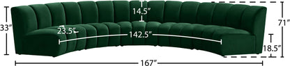 Infinity - 5 Piece Velvet Modular Sectional