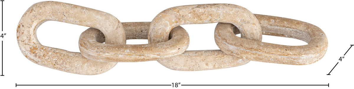 Lynx - Travertine Decorative Chain Links - Natural