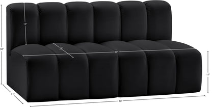 Arc - Faux Leather 2 Seats Modular Sofa