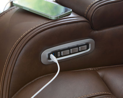 Knightington - Power Reclining Loveseat With Audio Seating