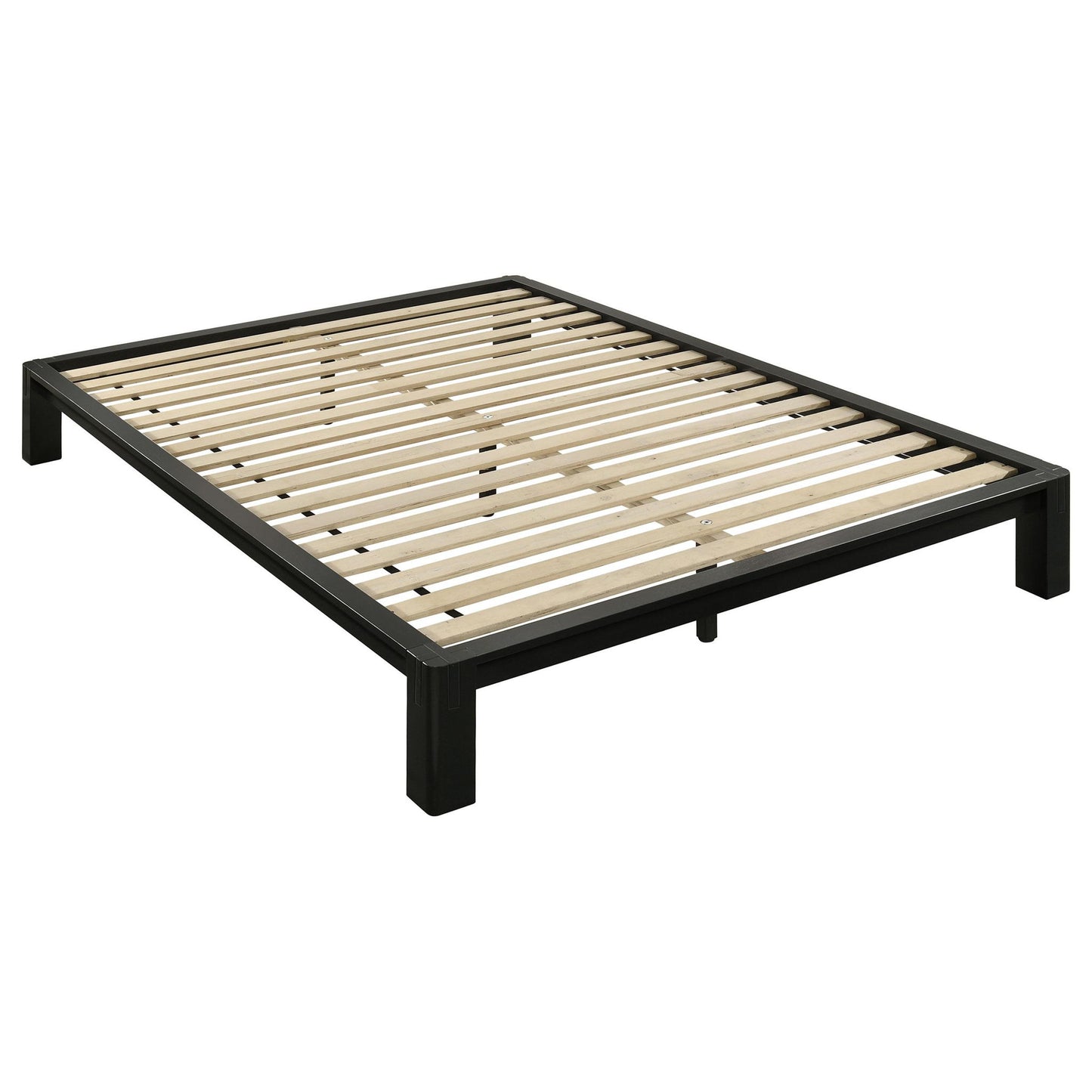 Gislen Full Easy Assembly Wood Platform Bed Black