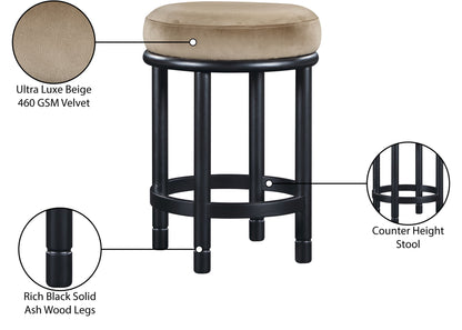 Monette - Counter Stool With Black Base