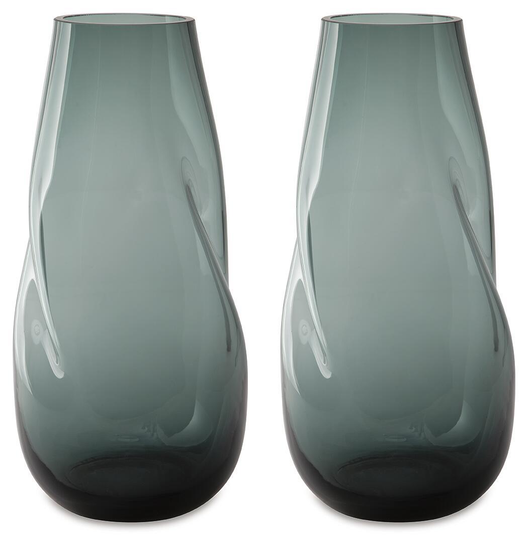 Beamund - Vase (Set of 2) - 13" - Teal Blue