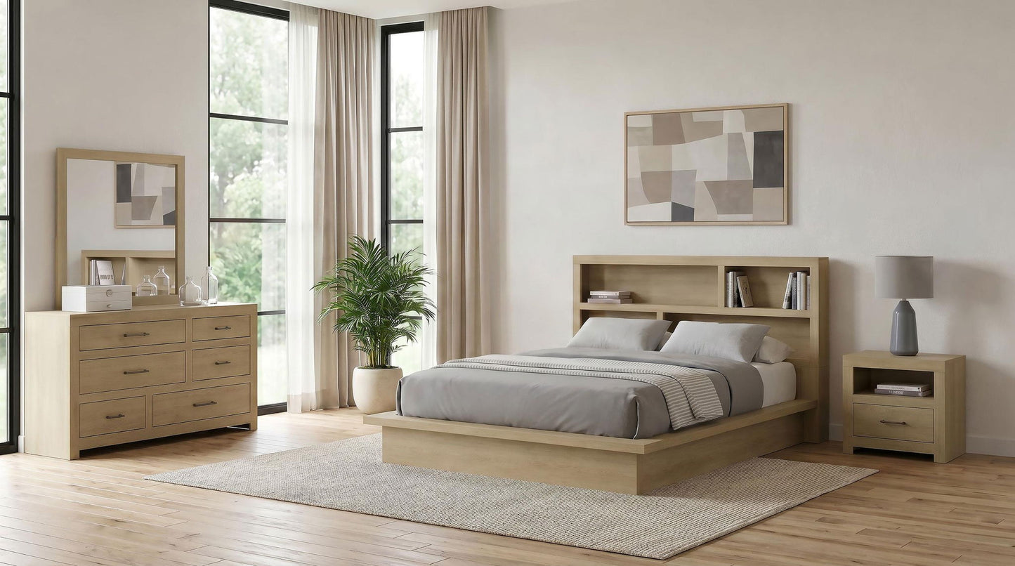 Hendricks 4-piece California King Bedroom Set Light Oak