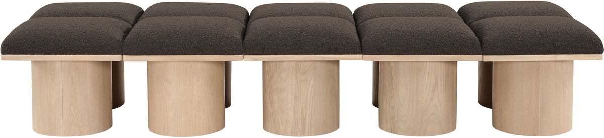Pavilion - 10 Piece Modular Bench With Natural Base