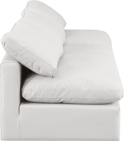 Indulge - Faux Leather 3 Seat Modular Armless Sofa