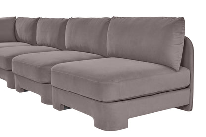 Hammond - Velvet Performance Fabric Upholstered 7 Piece Armless Sectional